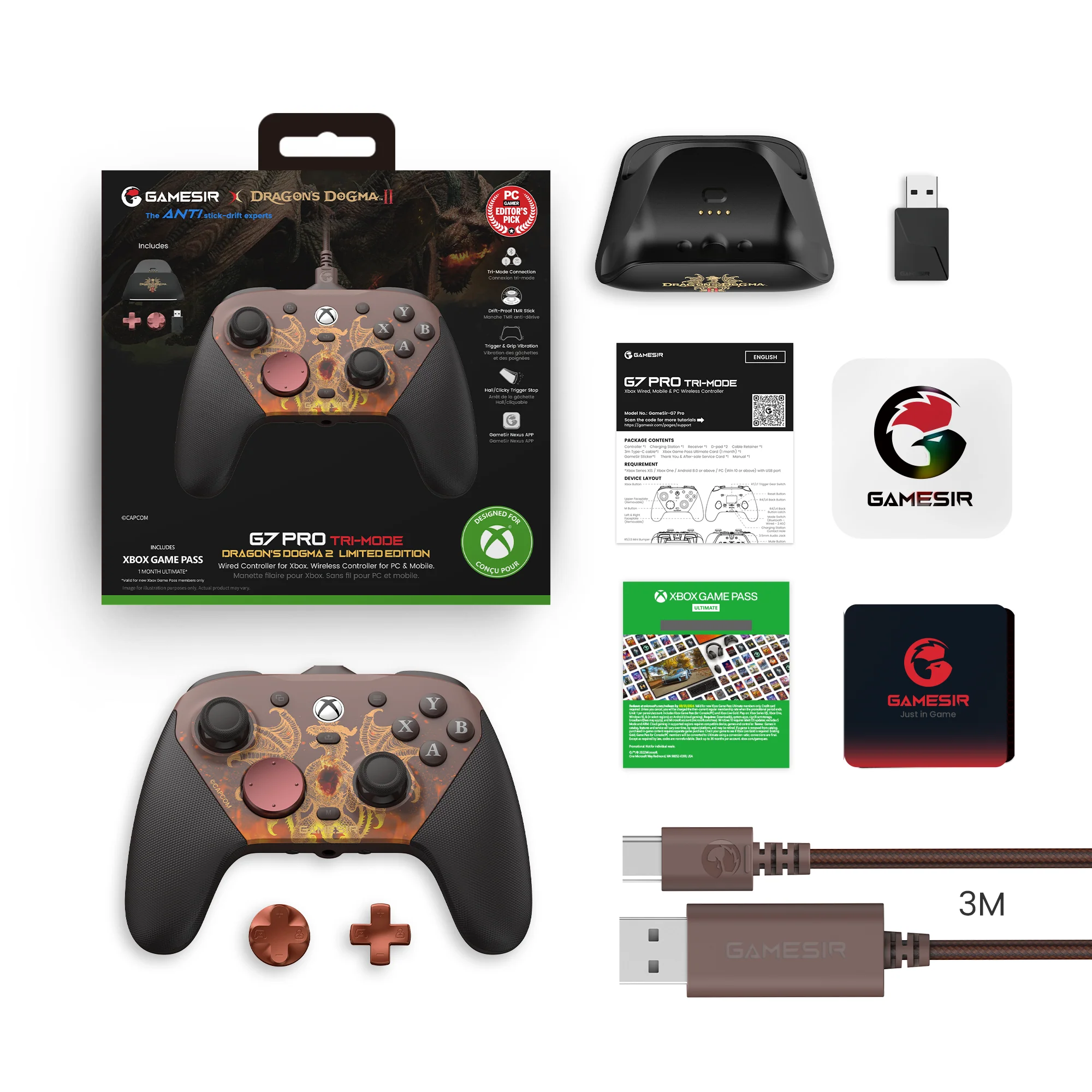GameSir G7 Pro Dragon's Dogma 2 Edition | Tri-Mode Xbox Wired, PC & Mobile Wireless Controller - Image 8